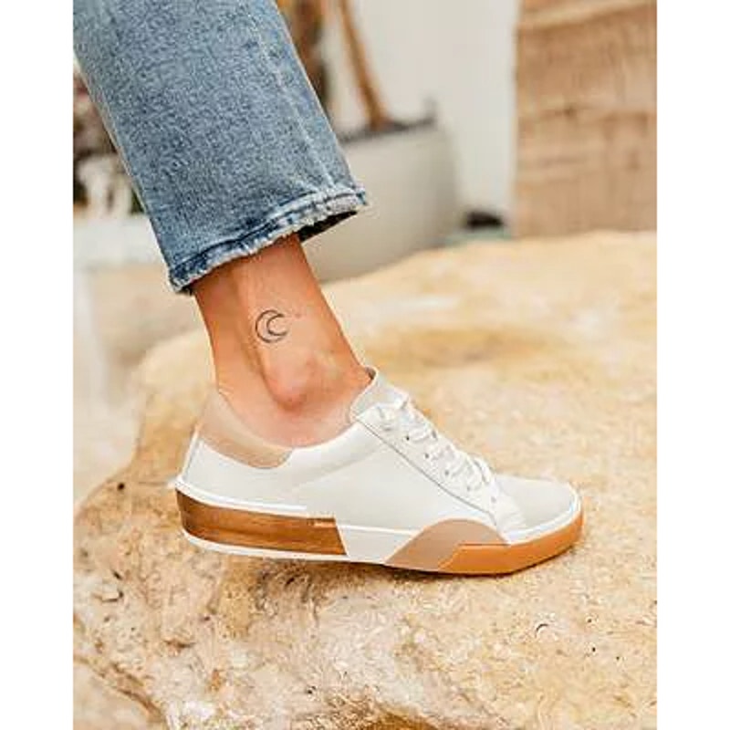 Dolce Vita Womens Zina Lace Up Sneakers Size 8 Rose Gold Platform Suede Leather
